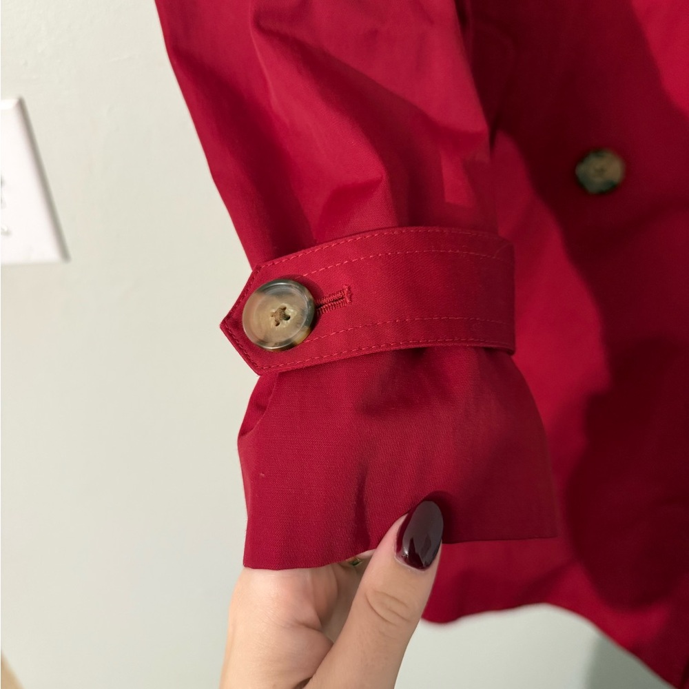 Talbots Red Trench Coat - Picture 4 of 8